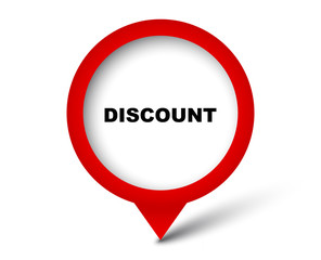 red vector banner discount