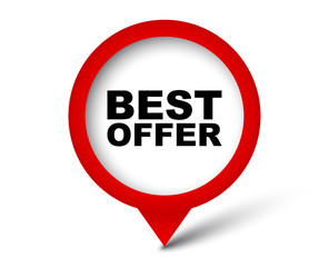 red vector banner best offer