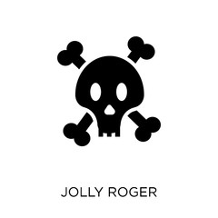 Jolly roger icon. Jolly roger symbol design from Fairy tale collection.