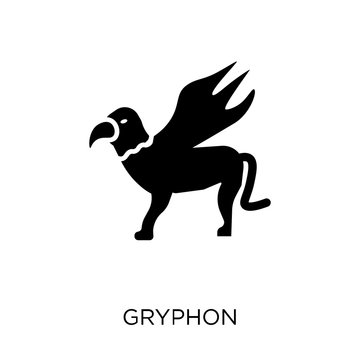 Gryphon icon. Gryphon symbol design from Fairy tale collection.