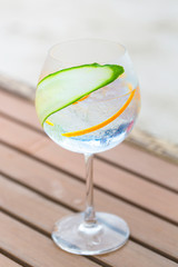 glass of milk and cookies on white background