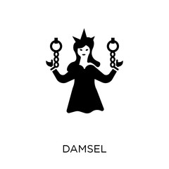damsel icon. damsel symbol design from Fairy tale collection.