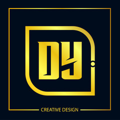 Initial Letter DY Logo Template Design