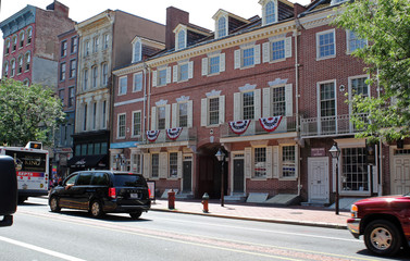 Fototapeta na wymiar Philadelphia, USA - July 19, 2014: The old Post Office, once owned by Benjamin Franklin