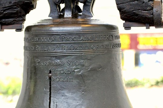 Philadelphia, USA, The Liberty Bell is an iconic symbol of American independence, located in Philadelphia, Pennsylvania, August 3, 2017