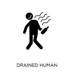 drained human icon. drained human symbol design from Feelings collection.