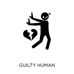 guilty human icon. guilty human symbol design from Feelings collection.