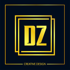 Initial Letter DZ Logo Template Design