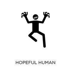 Fototapeta na wymiar hopeful human icon. hopeful human symbol design from Feelings collection.