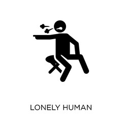lonely human icon. lonely human symbol design from Feelings collection.