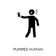 Fototapeta na wymiar pumped human icon. pumped human symbol design from Feelings collection.