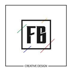 Initial Letter Logo FB Template Design