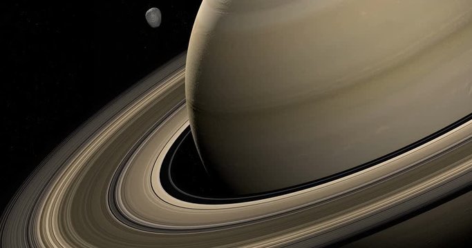 Janus, inner satellite , orbiting around Saturn planet