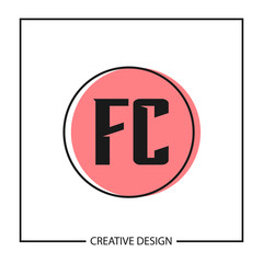Initial Letter Logo FC Template Design