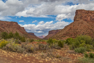 Fototapeta na wymiar American southwest mesa desert landscape