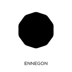 Ennegon icon. Ennegon symbol design from Geometry collection.
