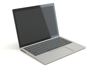 Modern laptop isolated on the white background 