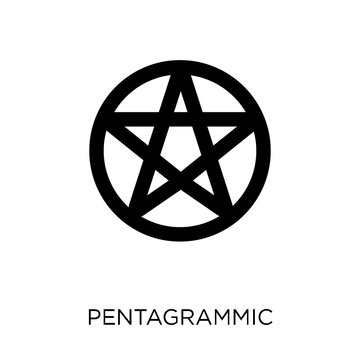 pentagrammic icon. pentagrammic symbol design from Geometry collection.