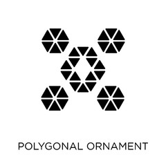 Polygonal ornament icon. Polygonal ornament symbol design from Geometry collection.