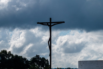The Sanctuary of Fatima, which is also referred to as the Basilica of Our Lady of Fatima, Portugal.
