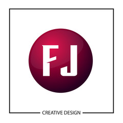 Initial Letter Logo FJ Template Design