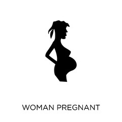 Fototapeta na wymiar Woman Pregnant icon. Woman Pregnant symbol design from Human Body Parts collection. Simple element vector illustration. Can be used in web and mobile.