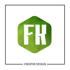 Initial Letter Logo FK Template Design