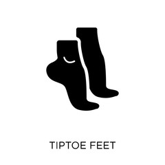 Tiptoe feet icon. Tiptoe feet symbol design from Human Body Parts collection. Simple element vector illustration. Can be used in web and mobile.