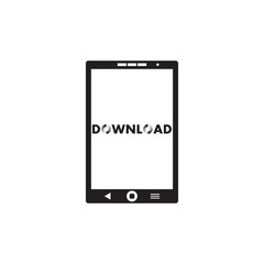 Smartphone download and upload icon