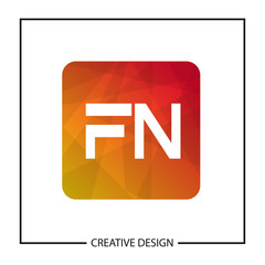 Initial Letter Logo FN Template Design