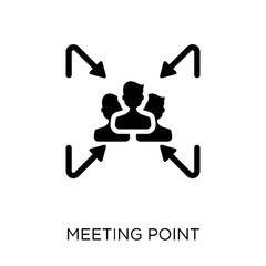 Meeting point icon. Meeting point symbol design from Human resources collection. Simple element vector illustration. Can be used in web and mobile.