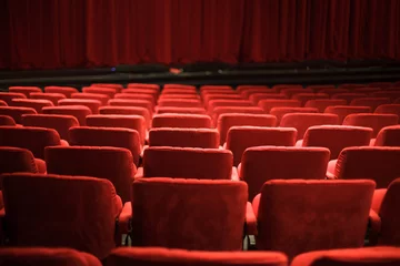 Cercles muraux Théâtre sièges de théâtre rouges