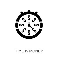 Time is money icon. Time is money symbol design from Time managemnet collection. Simple element vector illustration. Can be used in web and mobile.