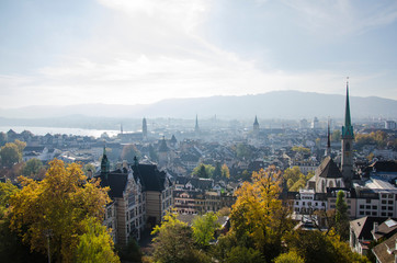 Stadt Z&uuml;rich im Herbst