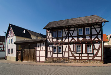 In der Altstadt von Gambach, M&uuml;nzenberg, Wetterau, Hessen, Deutschland 