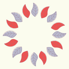 Vector floral frame isolated on white background