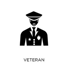 Veteran icon. Veteran symbol design from Army collection. Simple element vector illustration. Can be used in web and mobile.