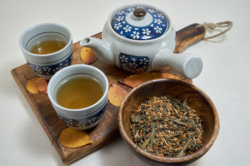 Obraz na płótnie Canvas Green tea(Korean Traditional tea set)