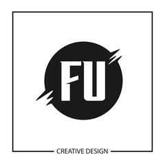 Initial Letter Logo FU Template Design