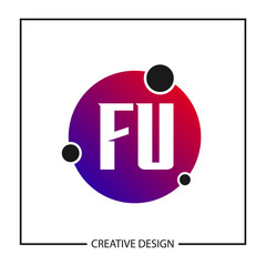 Initial Letter Logo FU Template Design