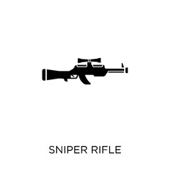 Naklejka premium Sniper Rifle icon. Sniper Rifle symbol design from Army collection. Simple element vector illustration. Can be used in web and mobile.