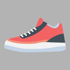 Modern sneaker for everyday wear. Vector illustration.