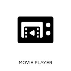 Movie player icon. Movie player symbol design from Cinema collection.