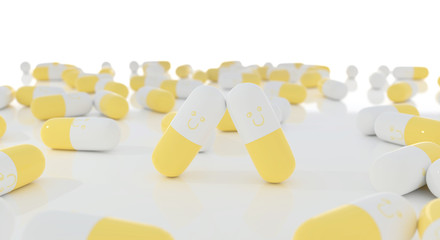 Happy Pill close up - Copyspace