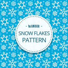 vector doodle winter snow flakes illustration seamless pattern background template