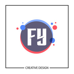 Initial Letter Logo FY Template Design