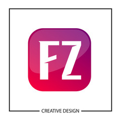 Initial Letter Logo FZ Template Design