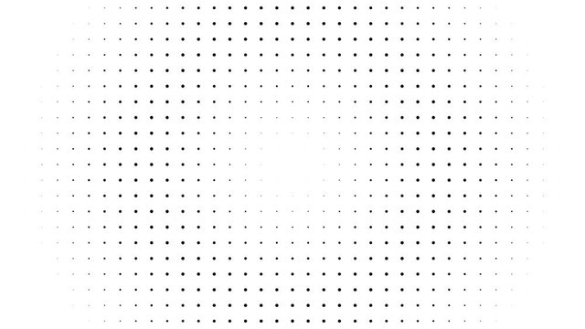 Abstract motion background loop digital dot modern white and black