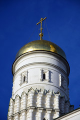 Fototapeta na wymiar Moscow Kremlin. Ivan Great Bell tower. Color photo.