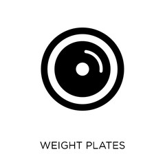 Weight plates icon. Weight plates symbol design from Gym and fitness collection.